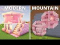 3 cozy cherry wood starter houses in minecraft