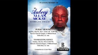 Celebration of life for the late Aubrey Allan McKay