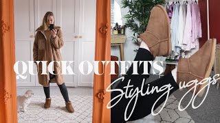 TWO WAYS TO STYLE MINI UGG BOOTS | Quick Outfit Inspiration