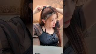 A pair of chopsticks braided into a fishbone braid Hairstyle #shorts #hairstyle #hair #hairtutorial