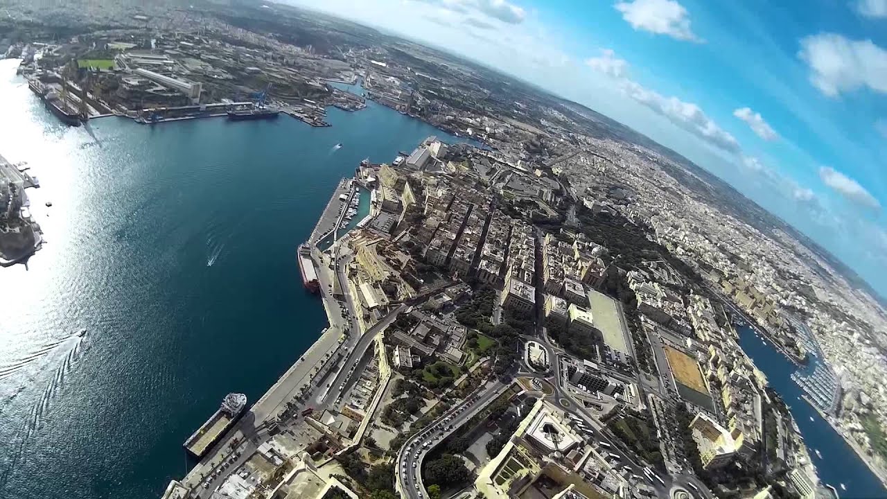 Valletta Malta drone view YouTube