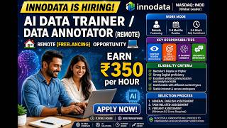 Work From Home Job 2026 🚀 Innodata AI Data Annotator Hiring | Freshers Can Apply