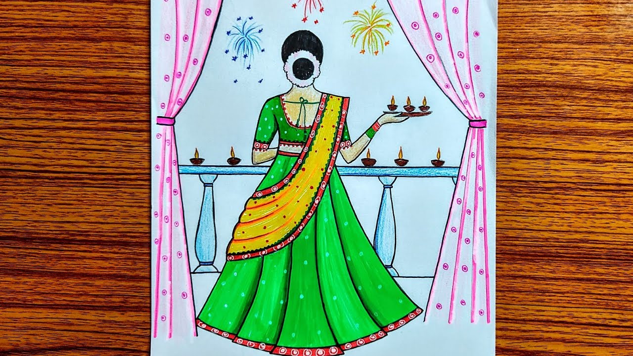 Diwali Drawing Idea's And Simple drawing easy Diwali festival drawing diwali  Decoration Crafts Best - YouTube