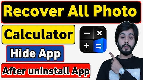 How to recover photos from Calculator hide app   Hidex  Calculator lock app Recover Data 2021 #ANT