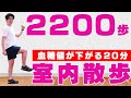 2200歩歩ける!【血糖値が下がる】足踏みと有酸素運動で基礎体力向上!【食後のウォーキング20分】♯174