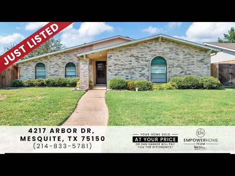 4217 Arbor Drive, Mesquite, TX home video tour