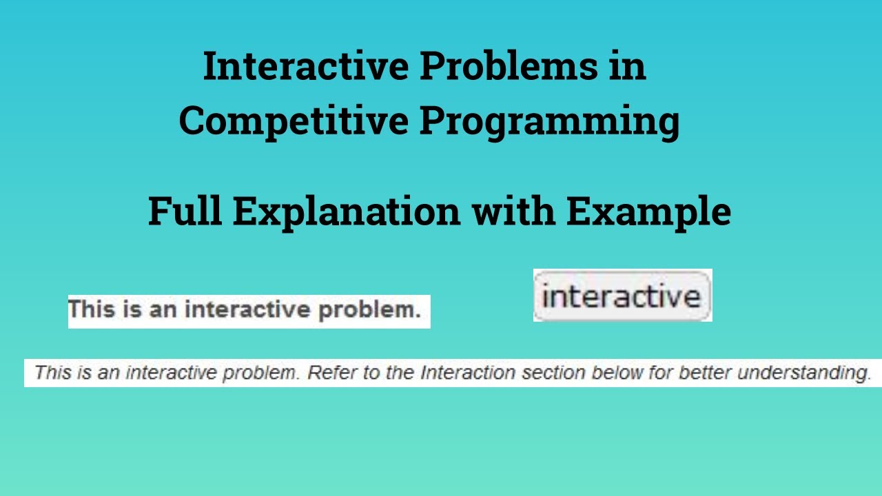 competitive programming and problem solving