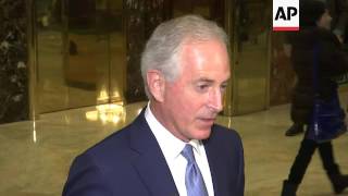 Former VP Quayle, Senator Corker at Trump HQ