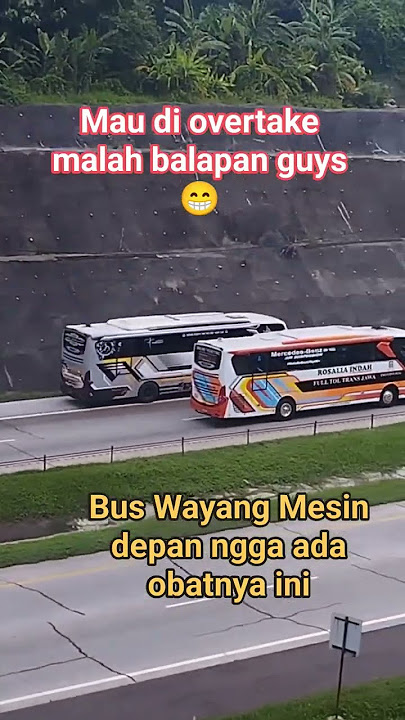 Ngga Mau kalah gengsi‼️Bus Haryanto libas bus Rosalia dar bahu jalan #busharyanto #haryantomania