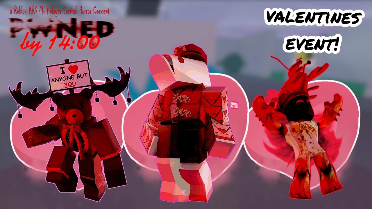 WINNING WITH EVERY 'VALENTINES EVENT' ENTITY SKIN! | Roblox Pwned By 14:00