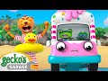 Off-Road Ice Cream Adventure with Vicky the Truck | Gecko&#39;s Garage | Toddler Fun Learning