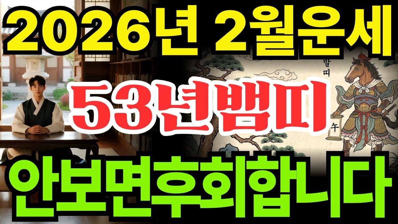 [53년뱀띠26년2월운세]1953년계사생뱀띠26년2월운세