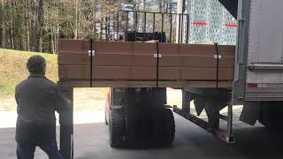 Loading A 10 Foot Pallet Into A Box Trailer