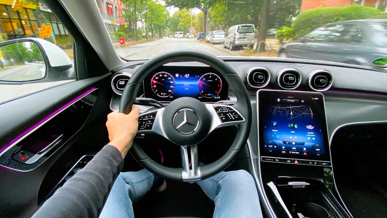 2022 Mercedes Benz c class c220d T - pov test drive - YouTube