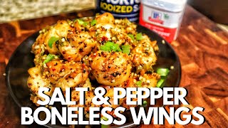 Salt and Pepper Baked Boneless Wings (No Breading) | Easy To Make Appetizer Recipe