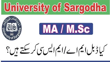 Double MA MSc | UOS MA M.Sc Fresh private Admission 2023 | MA M.Sc Admission UOS Information 2023