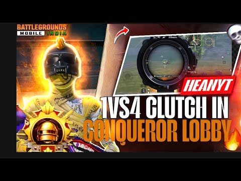 1v4 Intense Clutches in Conqueror Lobby Pro Gameplay in BGMI ...
