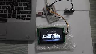 Touch Screen (DWIN) to Display the Distance of Vehicle with Ultrasonic Sensor & Node MCU