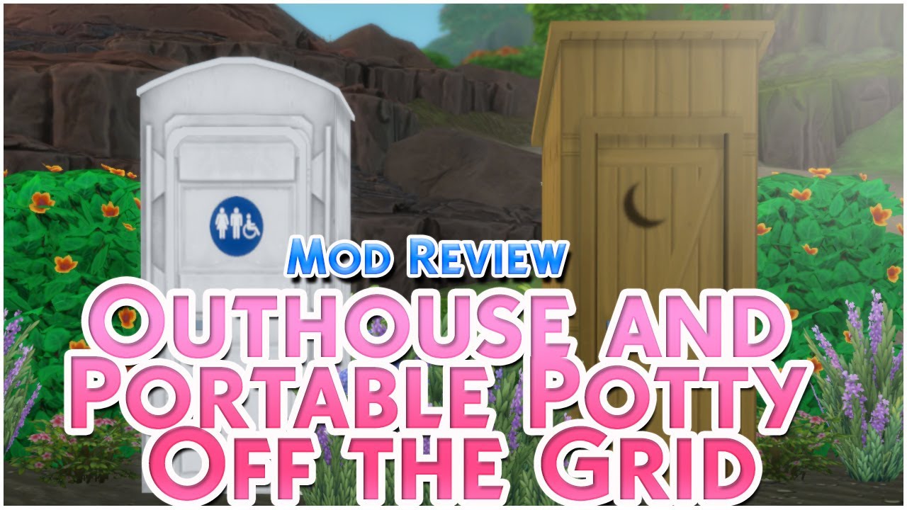 Outhouse and Portable Potty Off the Grid MOD ESPAÑOL // LOS SIMS 4