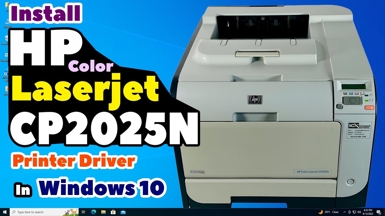 Как скачать и установить драйвер для принтера HP Color Laserjet CP2025N на ПК или ноутбук с Windo...