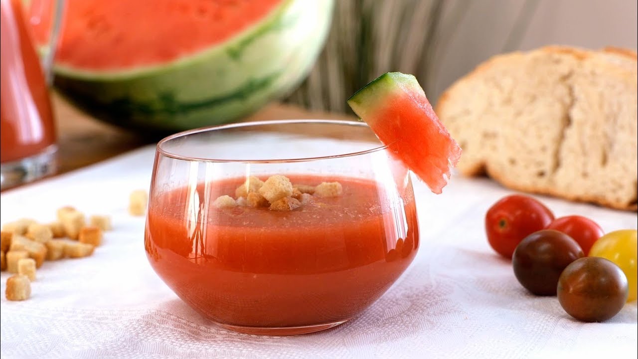 Gazpacho de sandía y tomate - Cocinatis