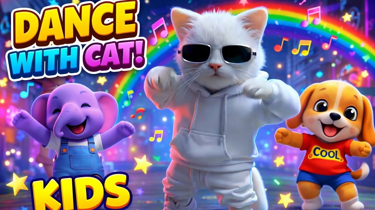 Dance With Cat Kids Song #cat - YouTube