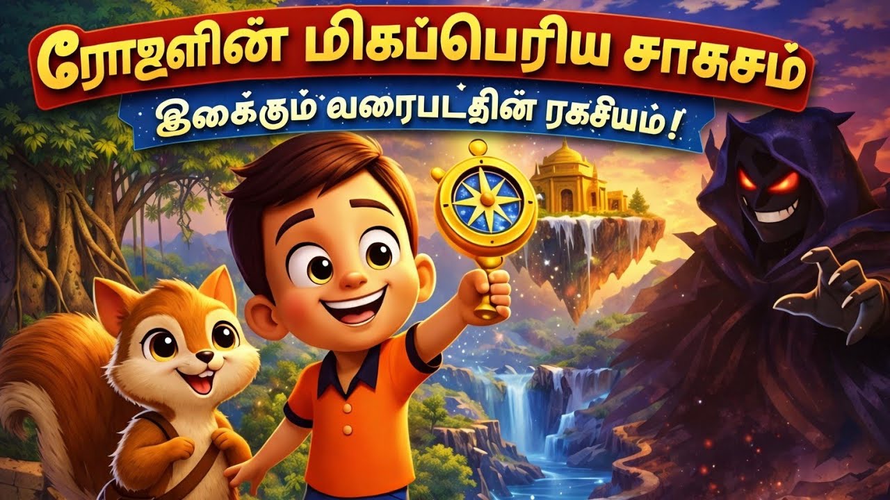 Rohan and the Whispering Map 🗺️ | Magical Adventure Story for Kids | Animated Tamil Story