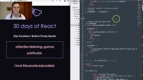 30 Days of React - Day Fourteen - "Build your own Trump Quote" app - with API