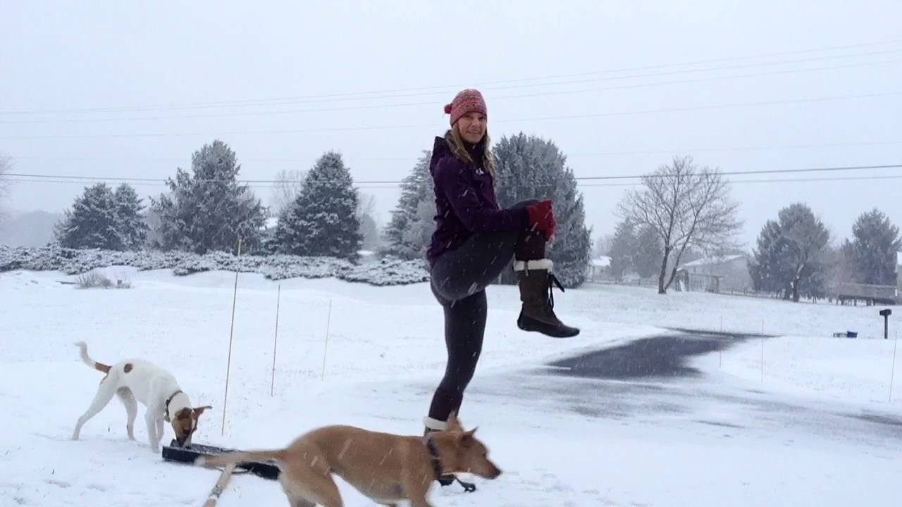 Salute the snow! Pre shoveling yoga inspired warm up! YouTube