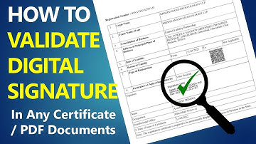 How Validate DIGITAL SIGNATURE in Any Certificate / PDF Documents | Digital Signature Verification..