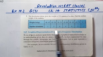 Ex 14.3 Q(7) | Chapter:14 STATISTICS | NCERT Maths Class 10 | CBSE Board