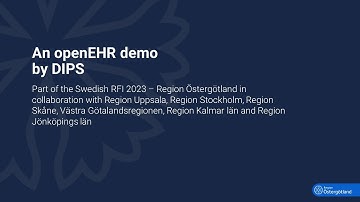 An openEHR RFI demo by DIPS
