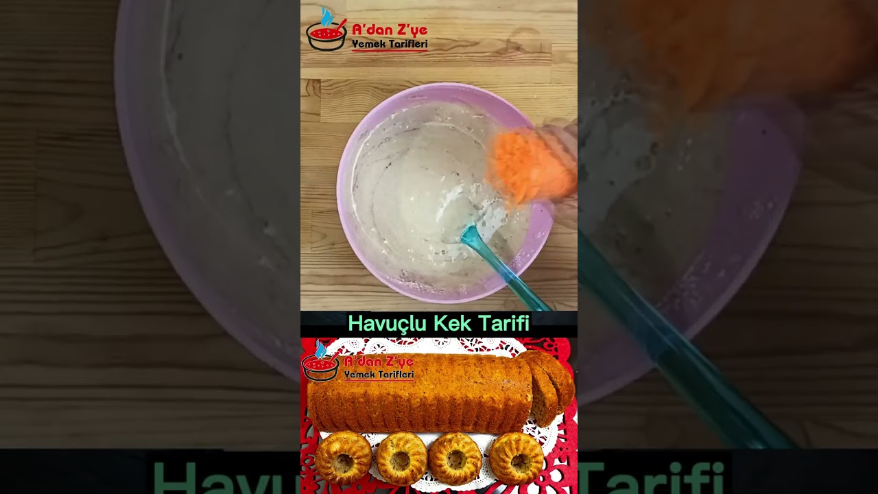 Hemen Tüketilen Havuçlu Kek Tarifi #yemektarifi #yemektarifivideoları  #short #shorts #keşfet