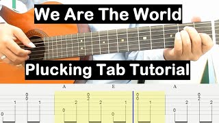 We Are The World Guitar Lesson Chords Plucking Tab Tutorial Guitar Lessons for Beginners