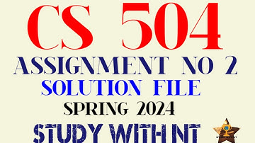 CS 504 ASSIGNMENT NO 2 SOLUTION SPRING 2024 | CS504 ASSIGNMENT SOLUTION SPRING 2024 | STUDY WITH NT