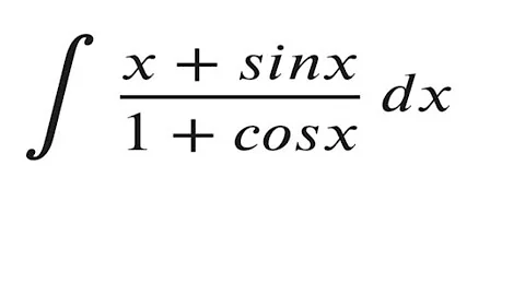 Integral of (x+sinx)/(1+cosx)