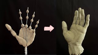 How to sculpt a Hand in water-based clay - part 2 - for beginners #hand #art #clay #beginners #ねんど