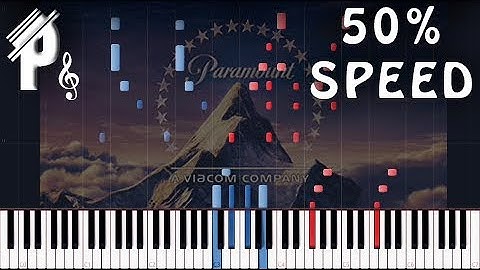 Paramount Pictures Intro Advanced Piano Tutorial (full & half speed) | Piano Shire