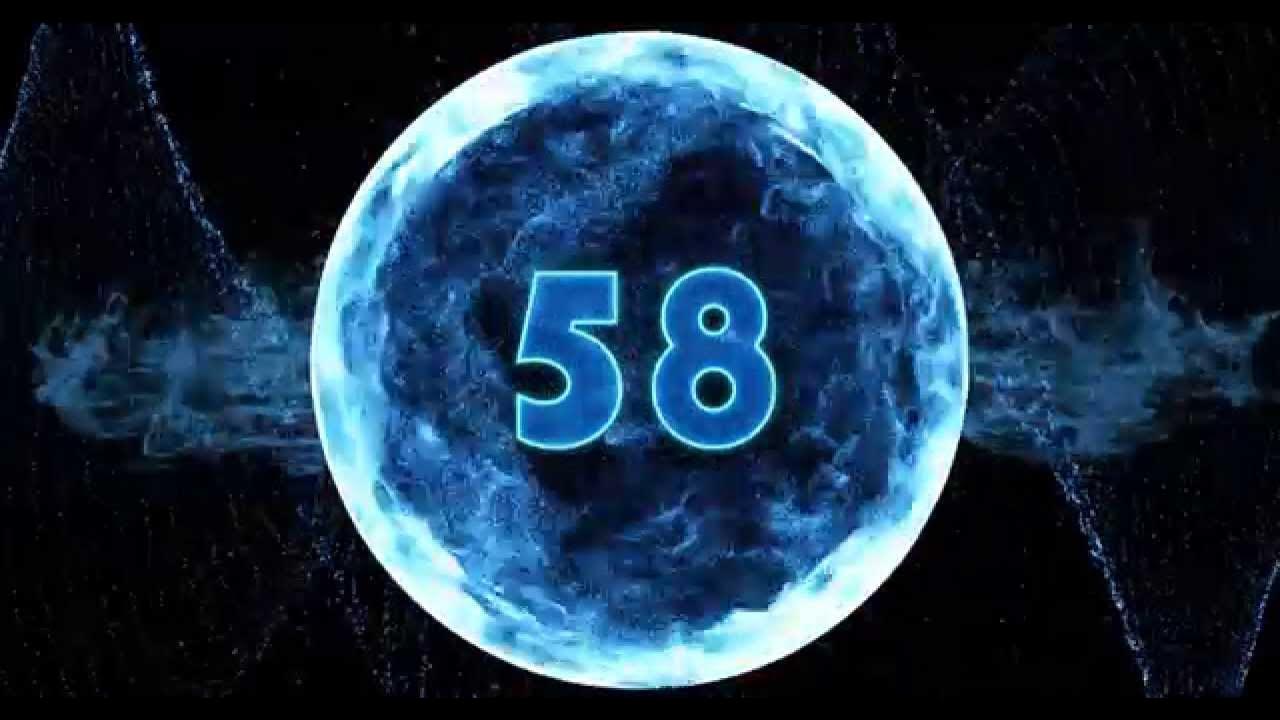 Circular countdown clock, 60 seconds wit, Stock Video