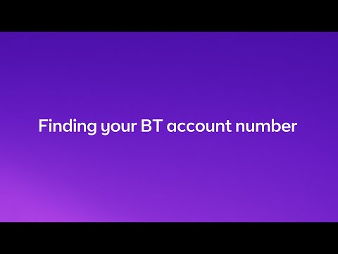 How to find your BT account number