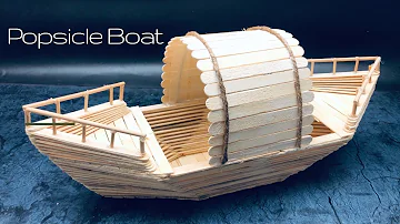 DIY Popsicle Boat | Icecream Stick Boat | Boat House using Icecream Sticks | DIY Boat | Home Decor