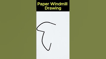 Easy Paper Windmill Drawing Tutorial for Kids and Beginners | Step by Step