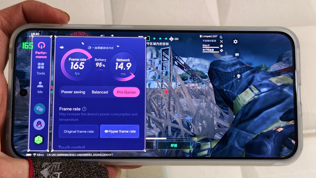 Oneplus Ace 6T FPS 165Hz Test @ Delta Force - YouTube