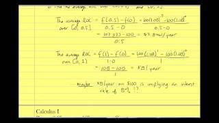 Math 123 Rates of Change and Tangents to Curves