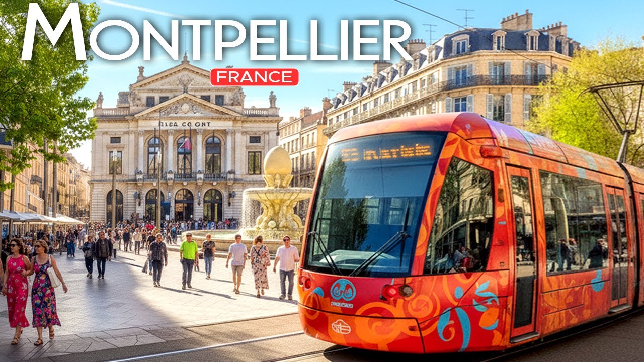 Монпелье 🇫🇷 - Пешеходный рай 4K прогулка по Окситании,