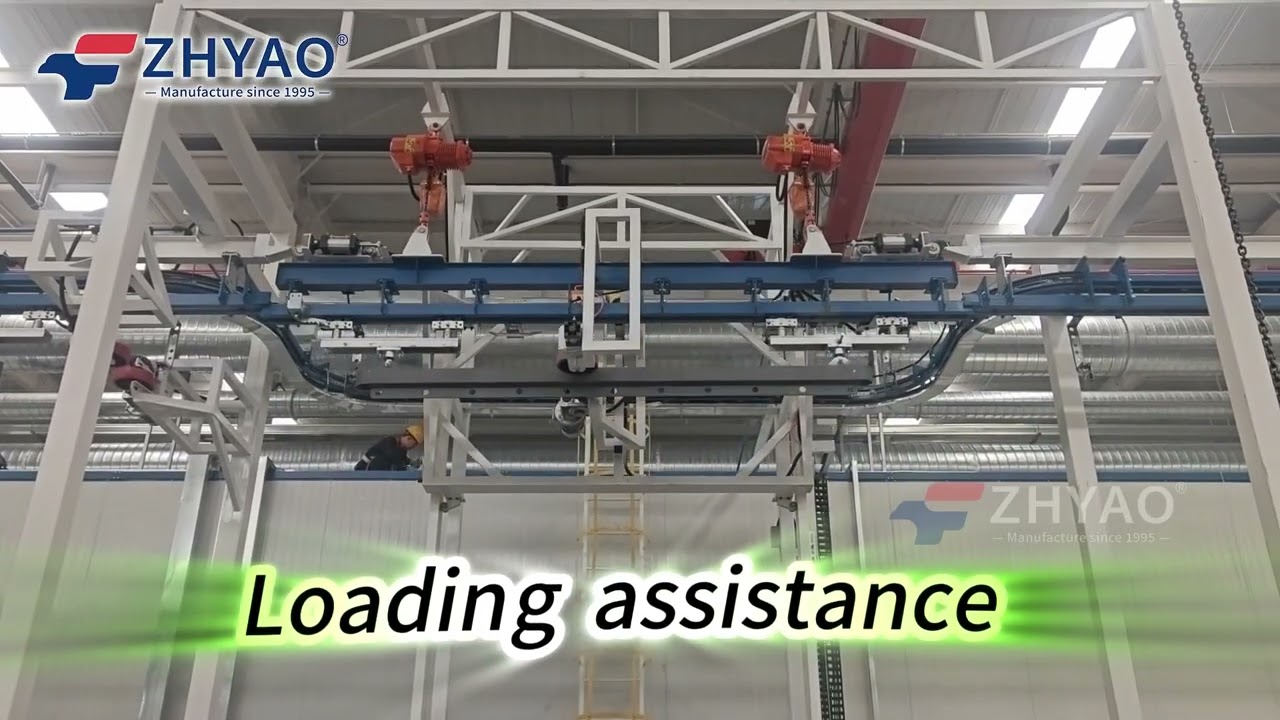 --Powder coating line----Power and free conveyor