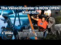 PREVIEWS ARE HAPPENING NOW! My First VelociCoaster Experience! First Look At Raptor Animatronics!