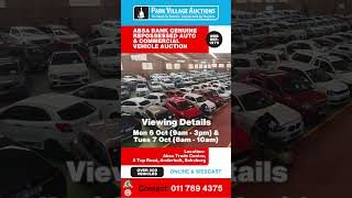 ABSA Repo Car Auction Boksburg | Over 200 Bank Vehicles | Webcast Only Oct 2025