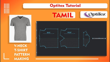 OPTITEX 15 || V-Neck T Shirt Design | How to make V-NeckT Shirt | Optitex Software Tamil Tutorial