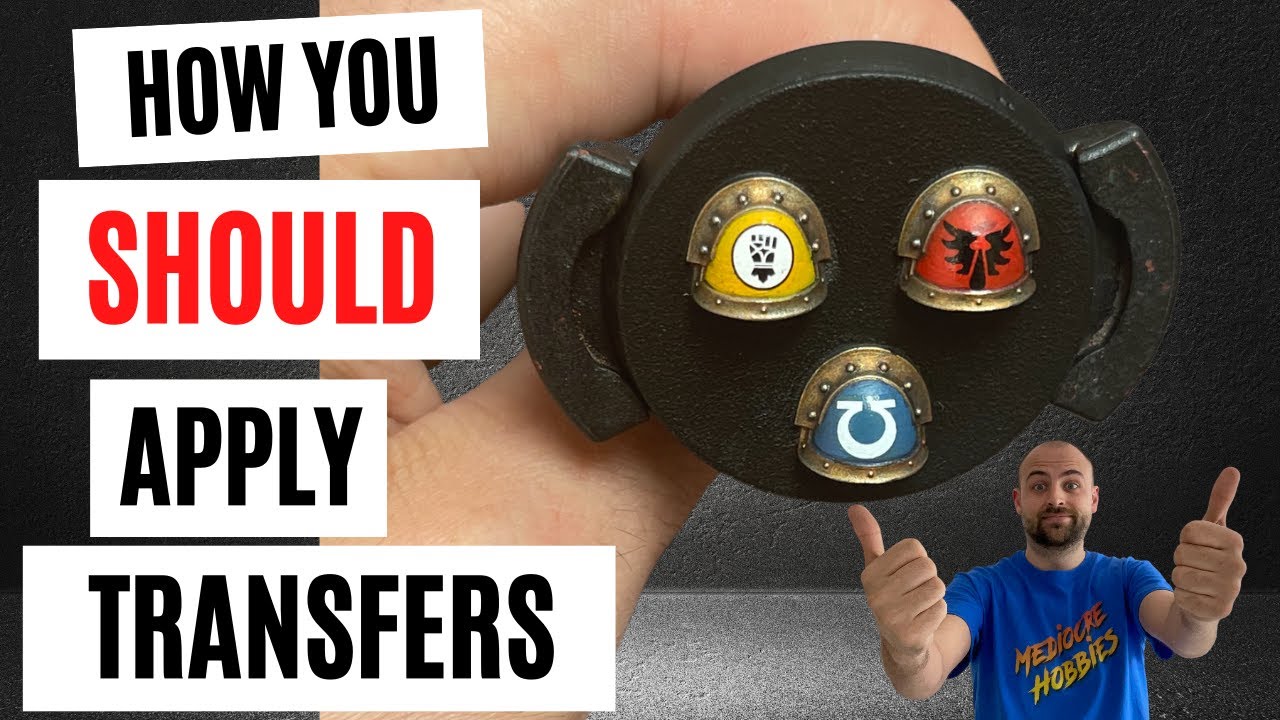 How to Apply Transfers on Space Marines Shoulder Pads! Decals Made Easy!